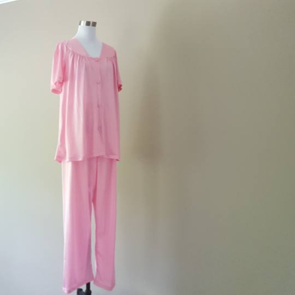 Nylon Extra Large Pajama Mania Pink Top and Bottom